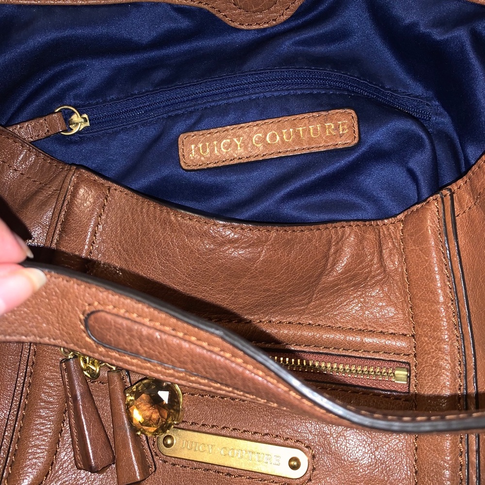 Genuine leather-Brown Juicy Couture bag